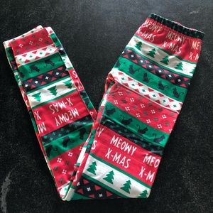 Christmas cat print Leggings